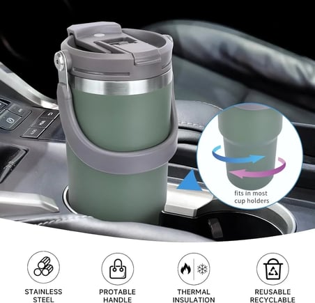 Termos 900 ML Pipetli Termos Bardak (5468)