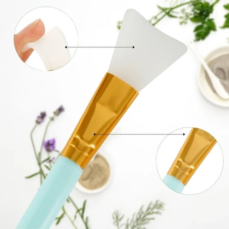 2li Silikon Temizlemesi Kolay Kullanılabilen Yüz Cilt Bakımı Maske Ve Krem Spatulası (5468)