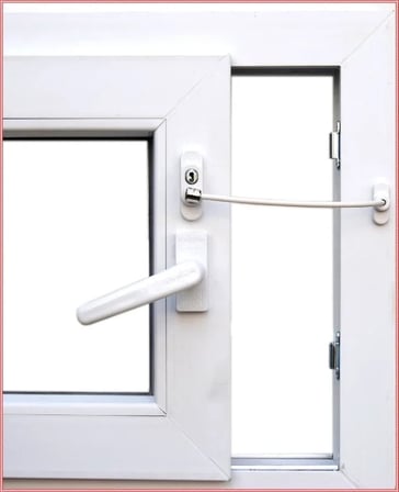 Anahtarlı Halatlı Pvc Kapı Pencere Emniyet Kilidi (5468)