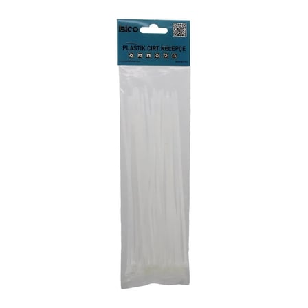 25PCS   BEYAZ   3.6X200MM  PLASTİK CIRT KELEPÇE (5468)