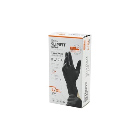REFLEX SLİMFİT GLOVE KOD-031 L-XL SİYAH PUDRASIZ MUAYENE ELDİVEN 100LÜ (5468)