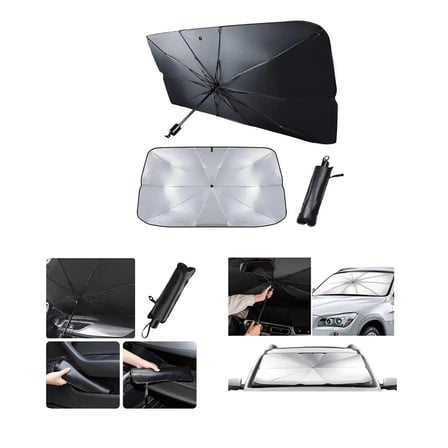 OTO - ARAÇ CAM GÜNEŞLİK ŞEMSİYESİ 10 TELLİ 78X39X130CM (5468)