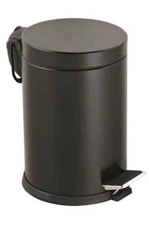 3LT SİYAH PEDALLI METAL ÇÖP KOVASI (5468)