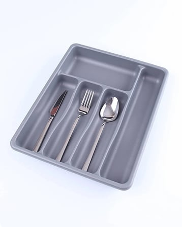 GRİ - 5 BÖLMELİ ÇEKMECE İÇİ KAŞIKLIK 36x29x5cm (5468)