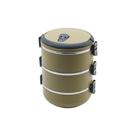 KAHVERENGİ 3LÜ SEFER TASI SAKLAMA KABI 1.8LT (5468)