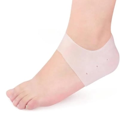 Silikon Topuk Çorabı Beyaz Renk (5468)