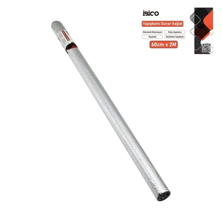2MT X 60CM ALÜMİNYUM GÜMÜŞ TEZGAH ÜSTÜ FOLYO STİCKER - DUVAR KAĞIT KENDİNDEN YAPIŞKANLI - EKO DEKORASYON - DAYANIKLI (5468)