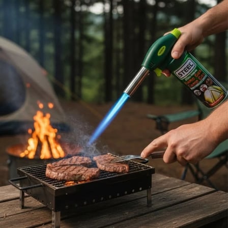 Outdoor Kamp, Piknik ve Tamir İşleri İçin Kamp Gazı Seti – Taşınabilir Pürmüz Alev Tabancası ve Yüksek Performanslı Gaz Kartuşu (5468)