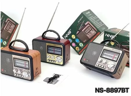 NNS NS-8897 Orta Boy Retro, Nostaljik, Ahşap Tasarım Radyo (5468)