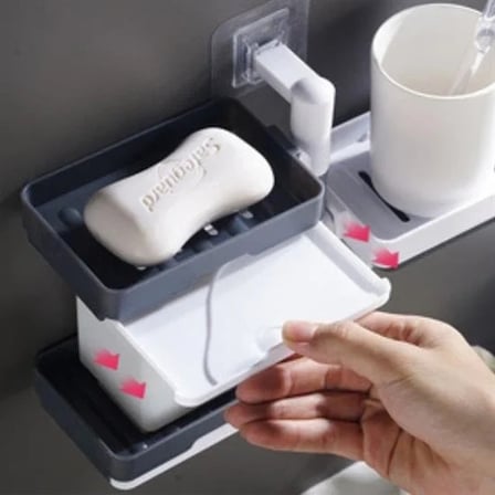 Çoklu Sabun Tutucu Fonksiyonel Banyo Sabunluk (5468)