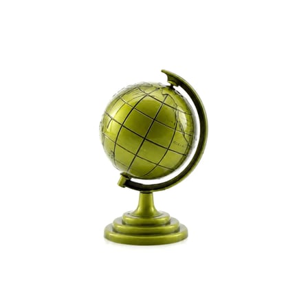 GLOBE KÜÇÜK METAL DÜNYA BİBLOSU - DEKORATİF SÜS EŞYASI (5468)