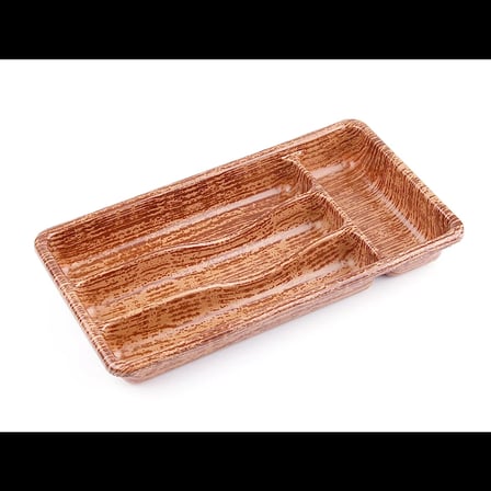 AHŞAP RENK - 4 BÖLMELİ ÇEKMECE İÇİ KAŞIKLIK 36X20CM (5468)