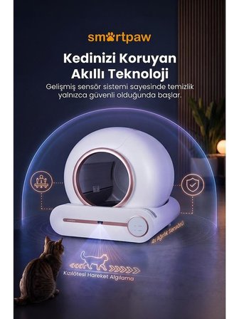 Smartpaw Nova Cat Pro Akıllı Otomatik Kedi Tuvaleti Pembe (Türkiye Garantili)
