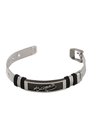 Ottoman Atatürk Imzalı Kemer Model Erkek Bileklik Cblatarkımz-gms