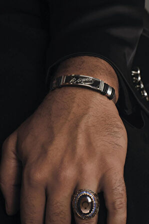 Ottoman Atatürk Imzalı Kemer Model Erkek Bileklik Cblatarkımz-gms