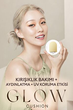 Işıltılı ve Cam Cilt Görünüm Sunan Hafif Dokulu Cushion SPF40++ Glow Cushion (No.23)