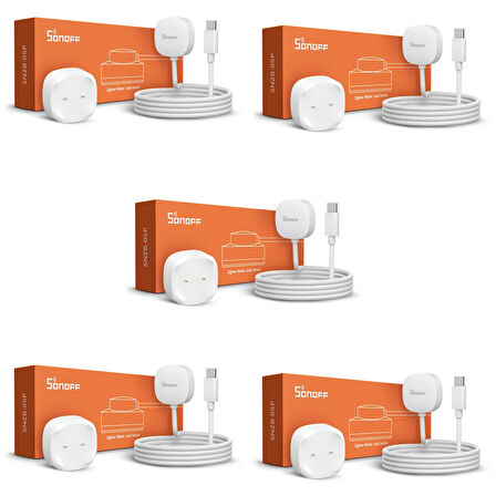  SNZB-05P ZigBee Su Kaçak Sensörü ve Kablosu 5 Adet