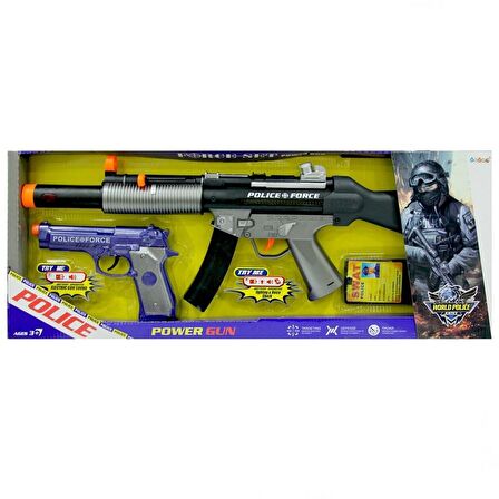 Power Gun Kimlik Kartlı Polis Seti