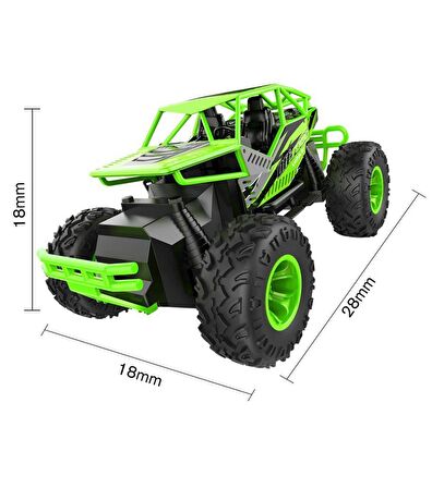 Rock Crawler 1:16, OFF-ROAD 2.4 GHz U/K Dağda, Çölde, Kayada Giden Climbing BigFoot Monster