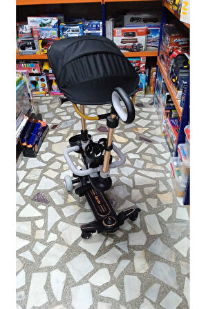 Tenteli Korumalı Sesli Scooter 3IN1