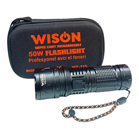 WISON WS-315 Profesyonel Şarjlı Avcı El Feneri 50 WATT