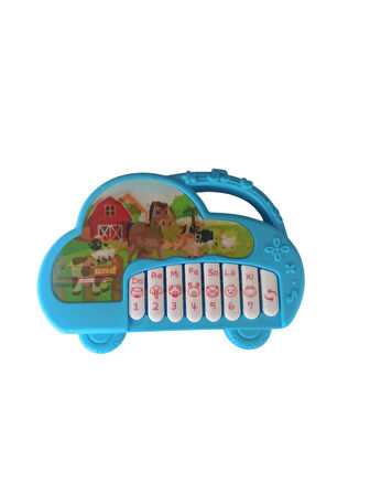 Oyuncak 17 cm Mini Piyano – Çocuklar İçin Eğitici Müzik Oyuncağı Mavi