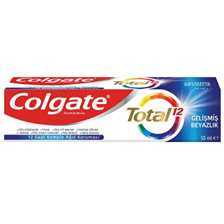 Colgate Total Gelişmiş Beyazlık Diş Macunu 50 ml