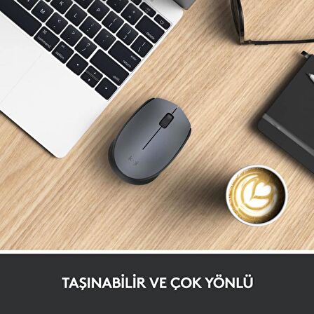 Logitech M170 Optik USB Alıcılı Kablosuz Mouse, 