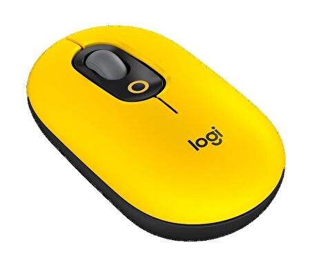 Logitech POP Mouse Blast Emoji Tuşlu Sessiz Kablosuz Mouse - Sarı&Siyah