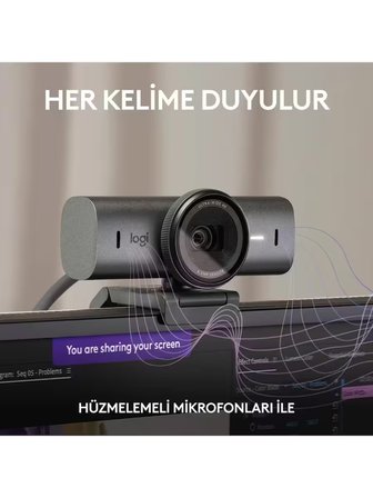 LOGİTECH MX Brio Ultra HD 4K 1080p Mikrofonlu Webcam Koyu Gri (960-001549)