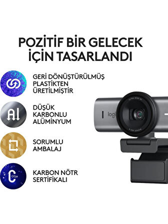 LOGİTECH MX Brio Ultra HD 4K 1080p Mikrofonlu Webcam Siyah (960-001549)