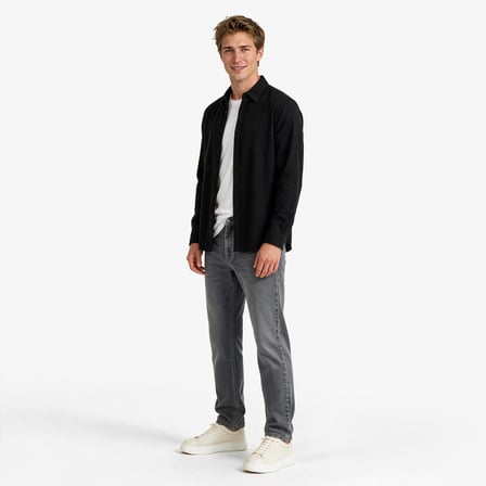 Nautica Erkek Siyah Regular Fit Gömlek