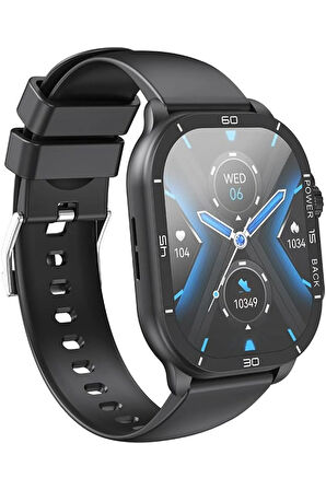 J12 Akıllı Spor Saat,2.06 inç AMOLED Ekran,Nabız Ölçer,Adım Sayar,Kalori Takip,Müzik Kontrol,300 mAh