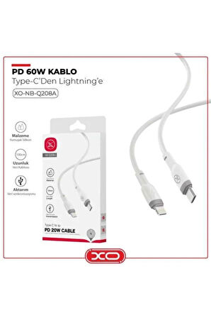 20w Fast Hızlı Usb-c Type-c To Lightning Iphone Ipad Uyumlu Soft Data Şarj Veri Kablosu Nb-q208a