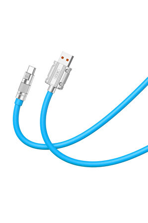 Hızlı şarj kablosu 6A Max,1.2 Metre, Hızlı Şarj,5.8mm Silikon Tasarım,Dayanıklı Kablo,NB227