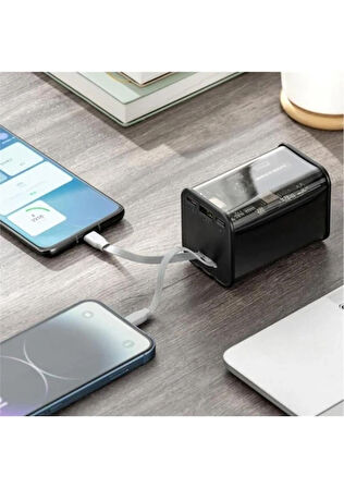 Xo 22.5W Type-C Iphone Uyumlu Çift Kablolu Usb-C 20000 Mah Taşınabilir Şarj Aleti Powerbank PB307