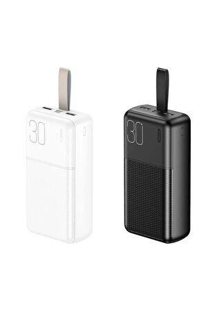 Xo 2.1a Fast Hızlı Çift Usb Çıkışlı Type-c Girişli 30000 Mah Taşınabilir Şarj Aleti Powerbank Pr199