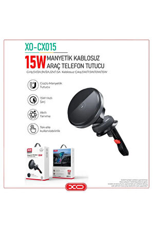 Manyetik Kablosuz Şarj Araç Tutucusu 15 W CX015