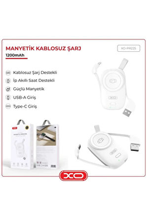 1200 Mah Apple Watch Akıllı Saat Uyumlu Taşınabilir Wireless Kablosuz Şarj Aleti Powerbank Pr225