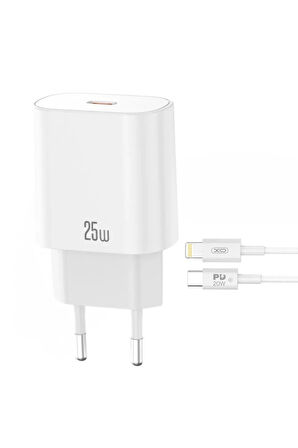 Hızlı Şarj Adaptörü CE25|Lightning Kablo|25W Max Power|Akım Korumalı|Hızlı Şarj Çip|Tablet,Notebook