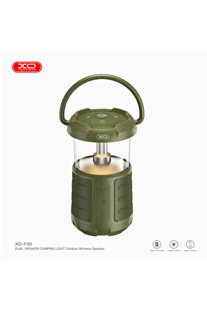 F49 Outdoor Kablosuz Bluetooth Hoparlör | Kamp Işığı | 3600 mAh | Çift Hoparlör |  BT V5.3