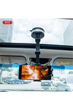 Vakumlu Sabitleme Mekanizmalı Açı Uzunluk Ayarlı Konsol Cam Torpido Araç İçi Telefon Tutucu C146