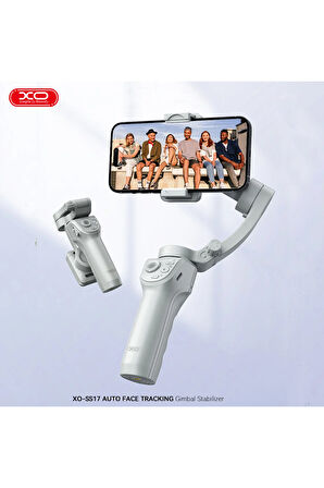 Smart Gimbal Stabilizer SS17,Yüz Takibi,330°,Telefon Video Stabilizatörü,3600 mAh,Gimbal Show Uyumlu