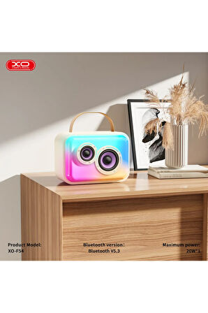 Bluetooth Kablosuz Hoparlör Karaoke Mikrofonu F54,20W,3000mAh,TWS Eşleştirme,FM Radyo,TF Kart,RGB