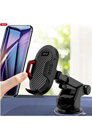 C39 Ayarlanabilir Araba Telefon Tutucu  Vantuzlu Siyah