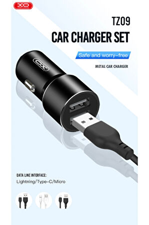CC30 Araç Şarj Cihazı 12W–Evrensel2xUSB-A Girişli Şarj Adaptörü,Aşırı Akım,Voltaj ve Isınma Koruması