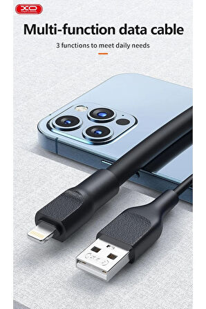 Veri Kablosu,Şarj Kablosu,Kırılmaya Karşı Dayanıklı,1.2m,2.4A Hızlı Şarj,PVC Kaplama,Micro USB,NB195