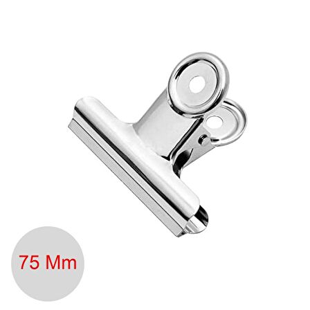 Gen-Of Round Clips 75 mm Metal Maşa Kıskaç 6 Adet (B2001)