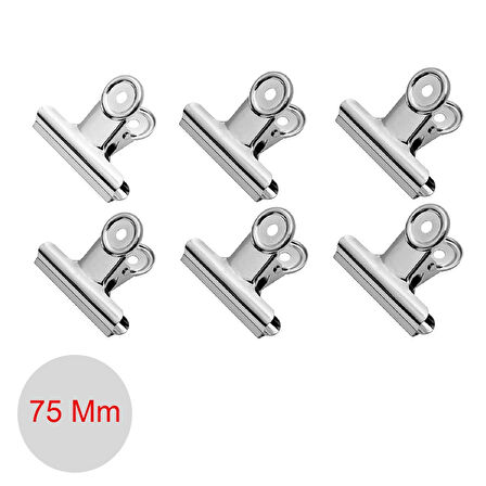 Gen-Of Round Clips 75 mm Metal Maşa Kıskaç Adet (B2001)