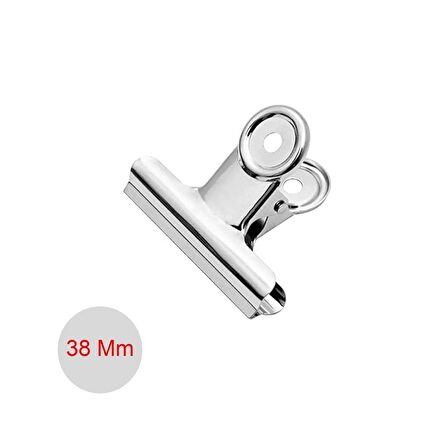 Gen-Of Round Clips 38 mm Metal Maşa Kıskaç 6 Lı (B2004)